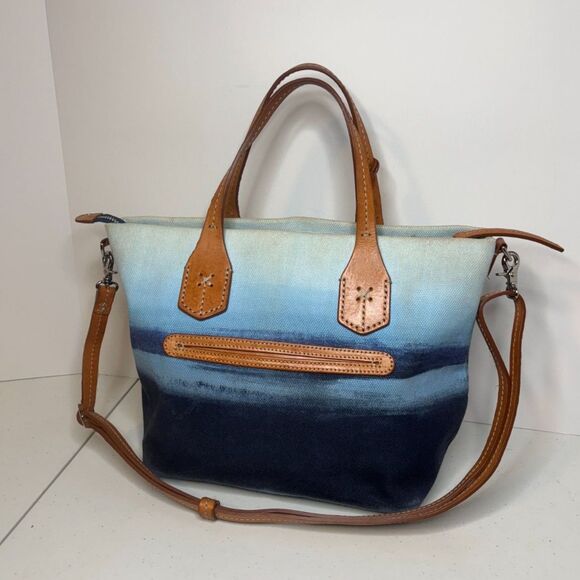 Brighton Spring Refresh Comtempo Bluewater Leather Satchel Purse Coastline Women - Picture 4 of 10